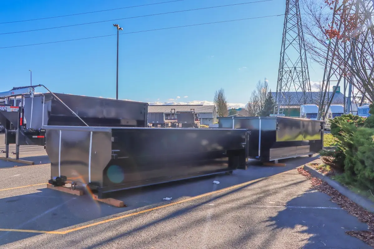 Roll-off dumpster ready for waste disposal at job site for Construction Dumpster Rental in Bull Run